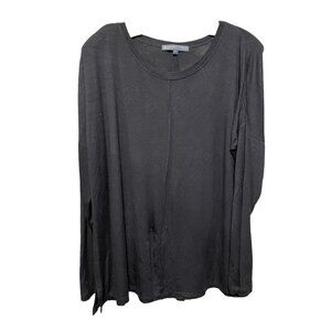 Elliott Lauren Black Scope Neck Long Sleeve